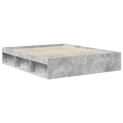 Rám Postele S Čelo Beton 160 X 200 Cm Masivní Borové Dřevo