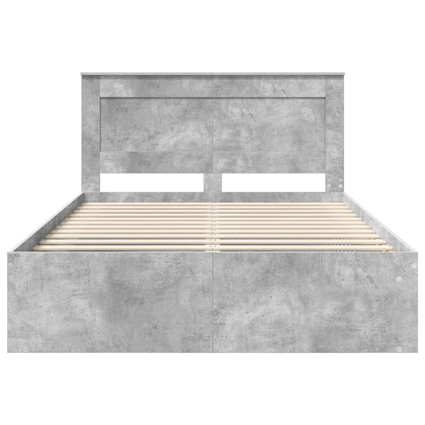 Rám Postele S Čelo Beton 160 X 200 Cm Masivní Borové Dřevo