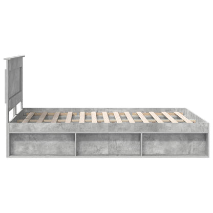 Rám Postele S Čelo Beton 160 X 200 Cm Masivní Borové Dřevo