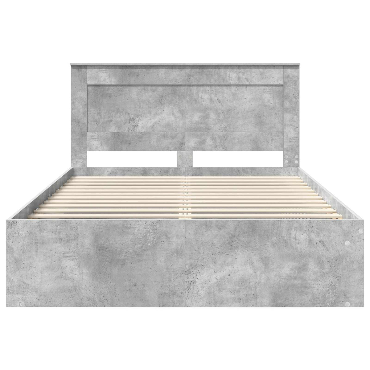 Rám Postele Betonově Šedá 150 X 200 Cm Masivní Borové Dřevo