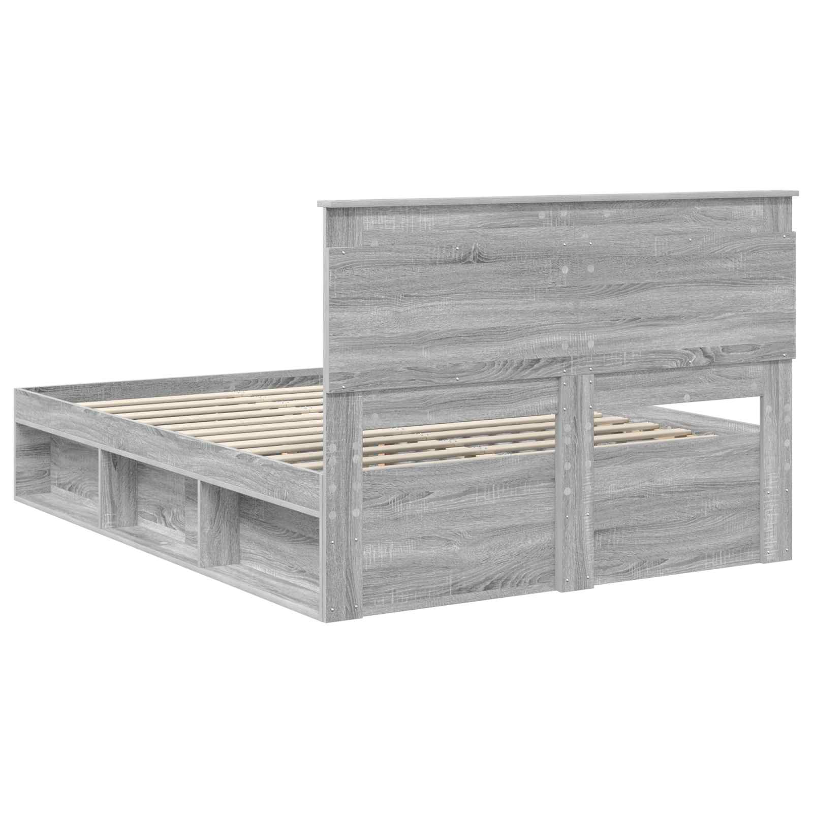 Rám Postele Šedá Sonoma 140 X 200 Cm Masivní Borové Dřevo