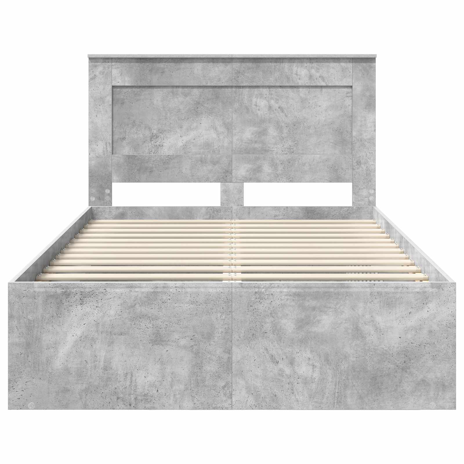 Rám Postele S Čelo Beton 120 X 190 Cm Masivní Borové Dřevo