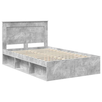 Rám Postele S Čelo Beton 120 X 200 Cm Masivní Borové Dřevo