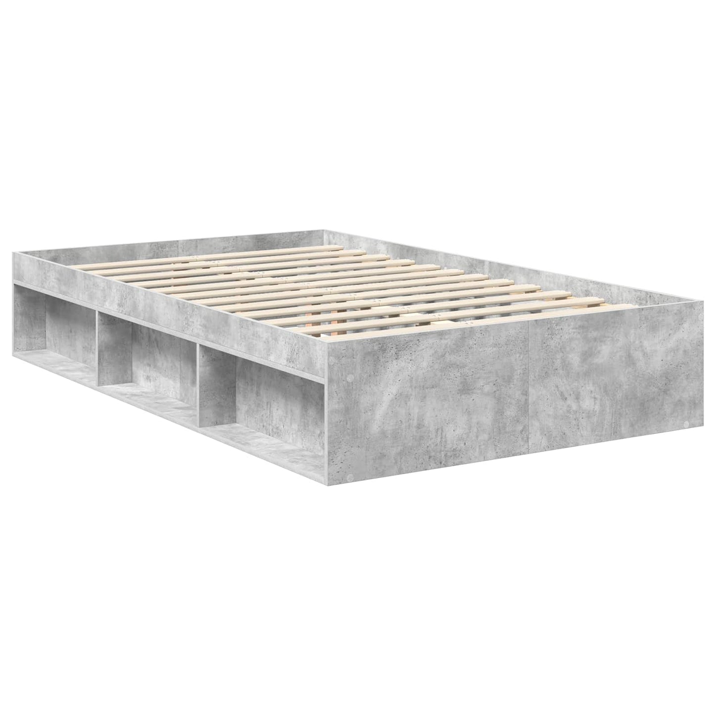 Rám Postele S Čelo Beton 120 X 200 Cm Masivní Borové Dřevo