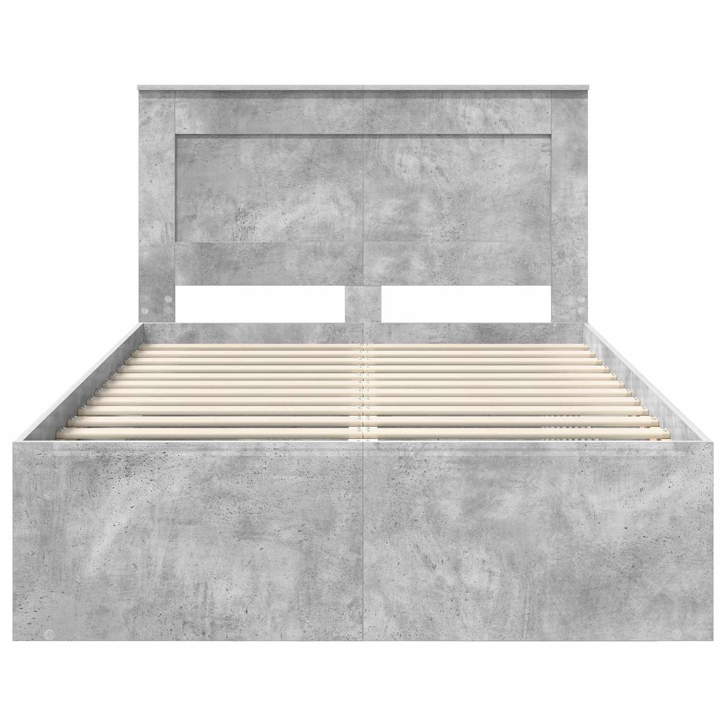 Rám Postele S Čelo Beton 120 X 200 Cm Masivní Borové Dřevo