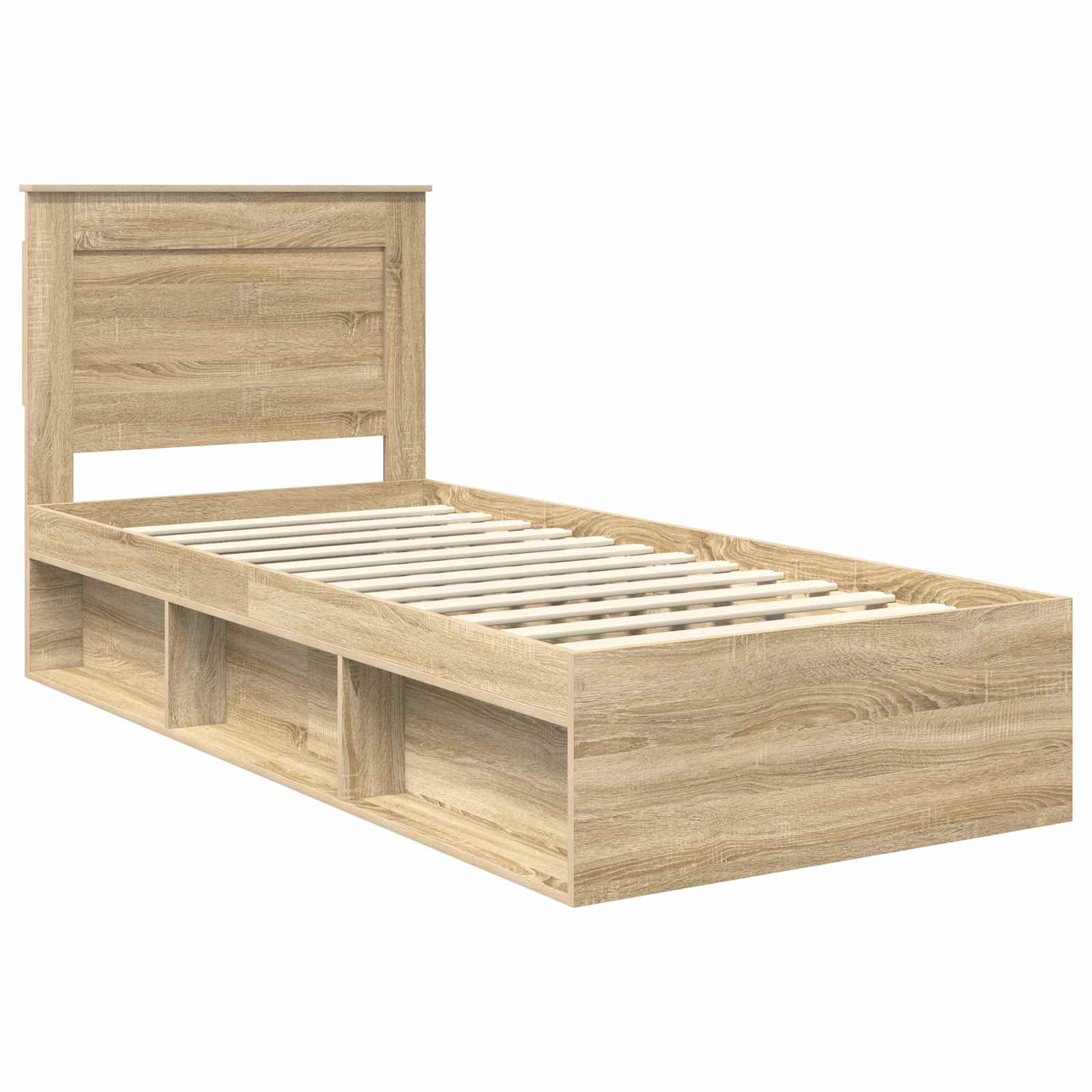 Rám Postele S Čelo Sonoma 100 X 200 Cm Masivní Borové Dřevo