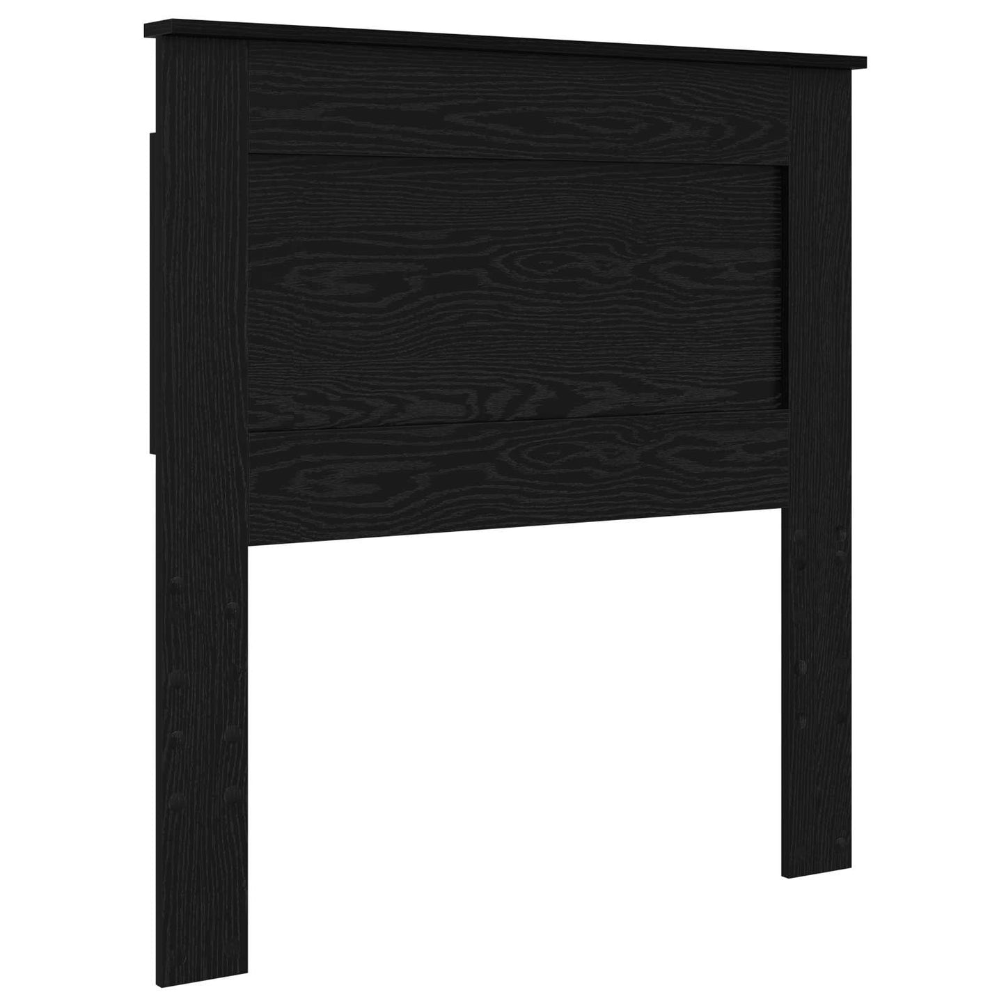 Rám Postele S Čelo Černá 90 X 190 Cm Masivní Borové Dřevo