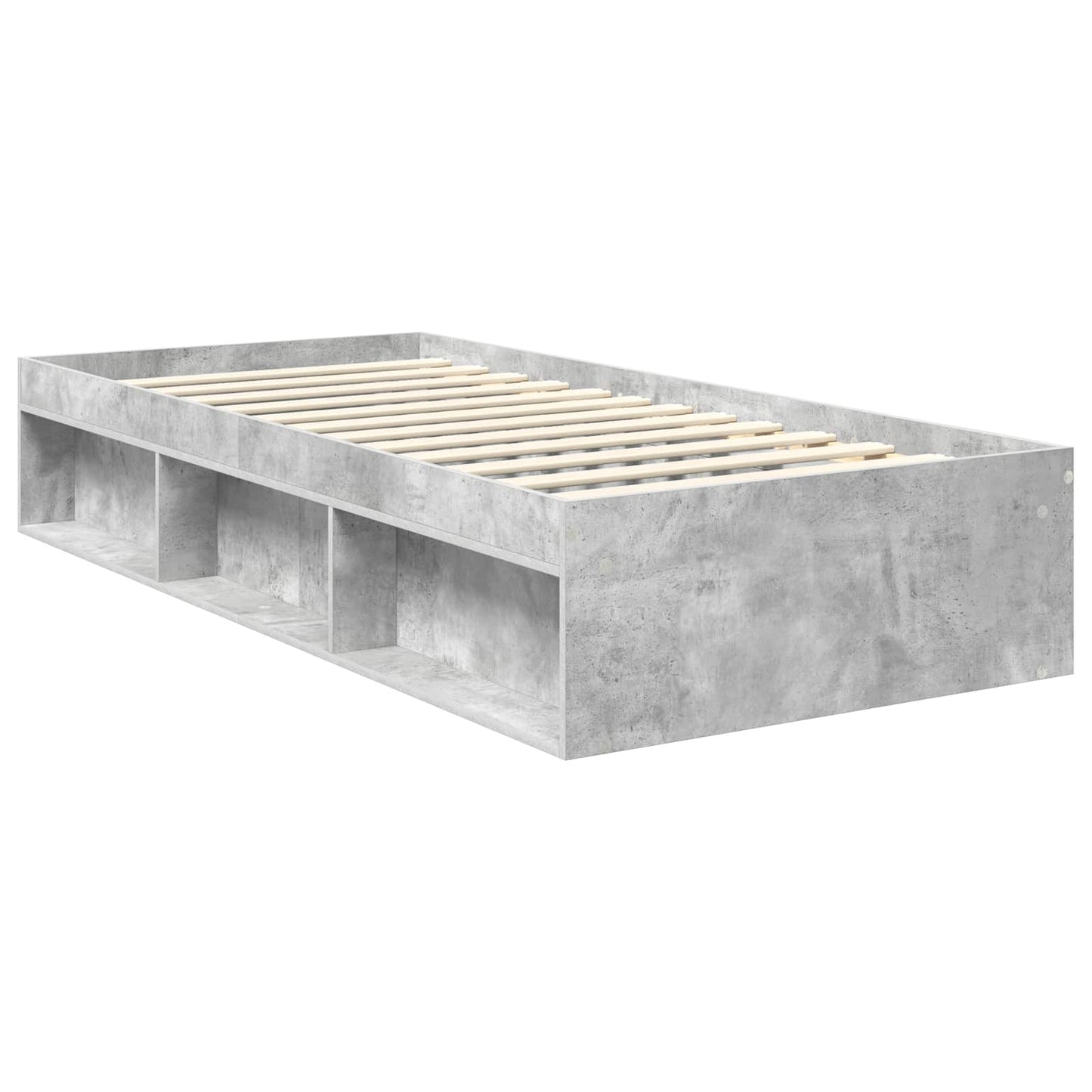 Rám Postele S Čelo Beton 90 X 200 Cm Masivní Borové Dřevo