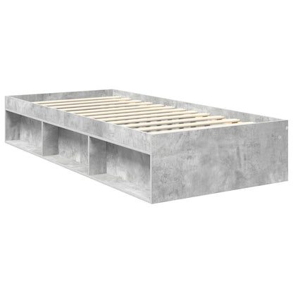 Rám Postele S Čelo Beton 90 X 200 Cm Masivní Borové Dřevo