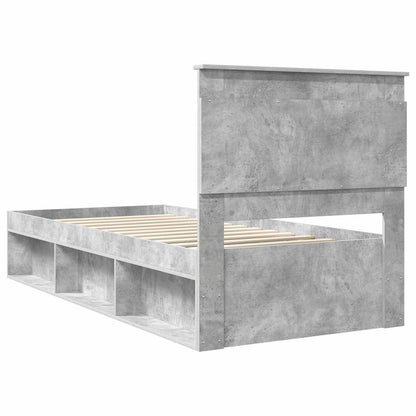 Rám Postele S Čelo Beton 90 X 200 Cm Masivní Borové Dřevo