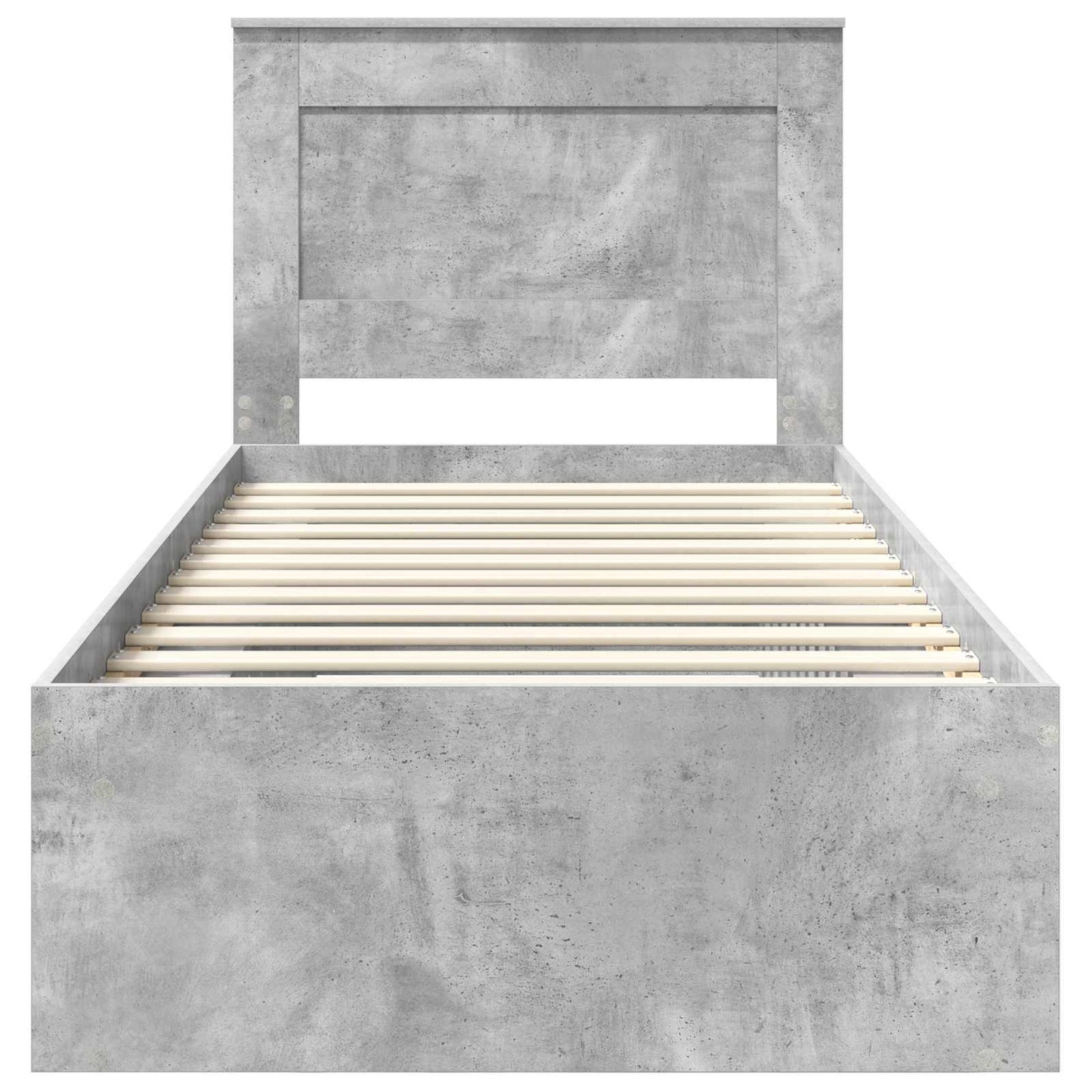 Rám Postele S Čelo Beton 90 X 200 Cm Masivní Borové Dřevo