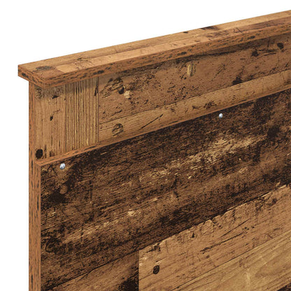 Rám Postele S Čelo Staré Dřevo 90 X 200 Cm Masivní Borové Dřevo