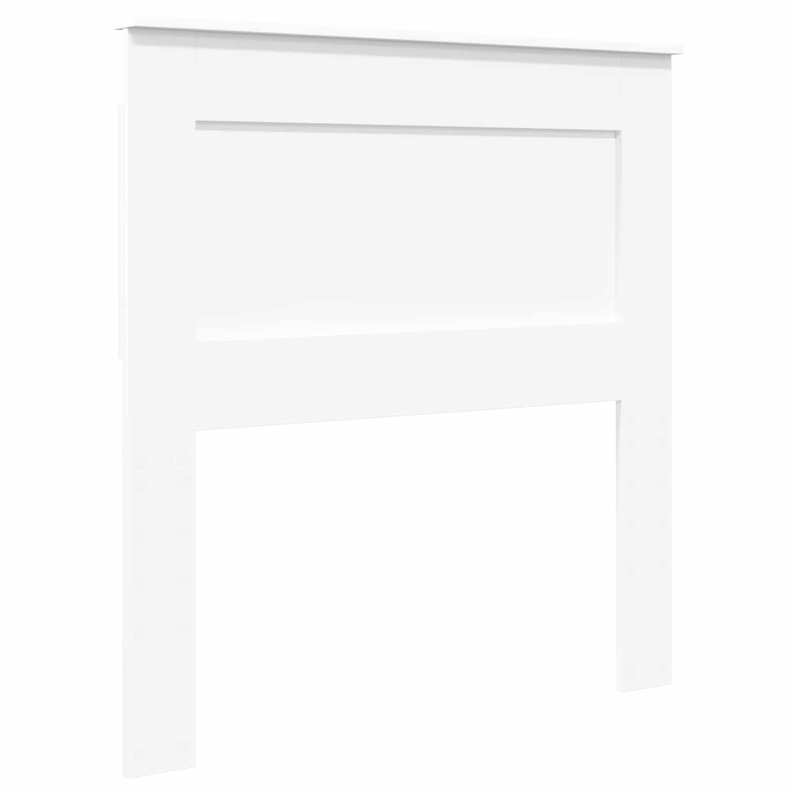 Rám Postele S Čelo Bílá 75 X 190 Cm Masivní Borové Dřevo