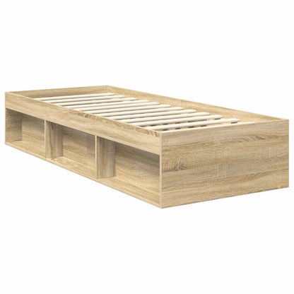 Rám Postele S Čelo Sonoma Dub 75 X 190 Cm Masivní Borové Dřevo