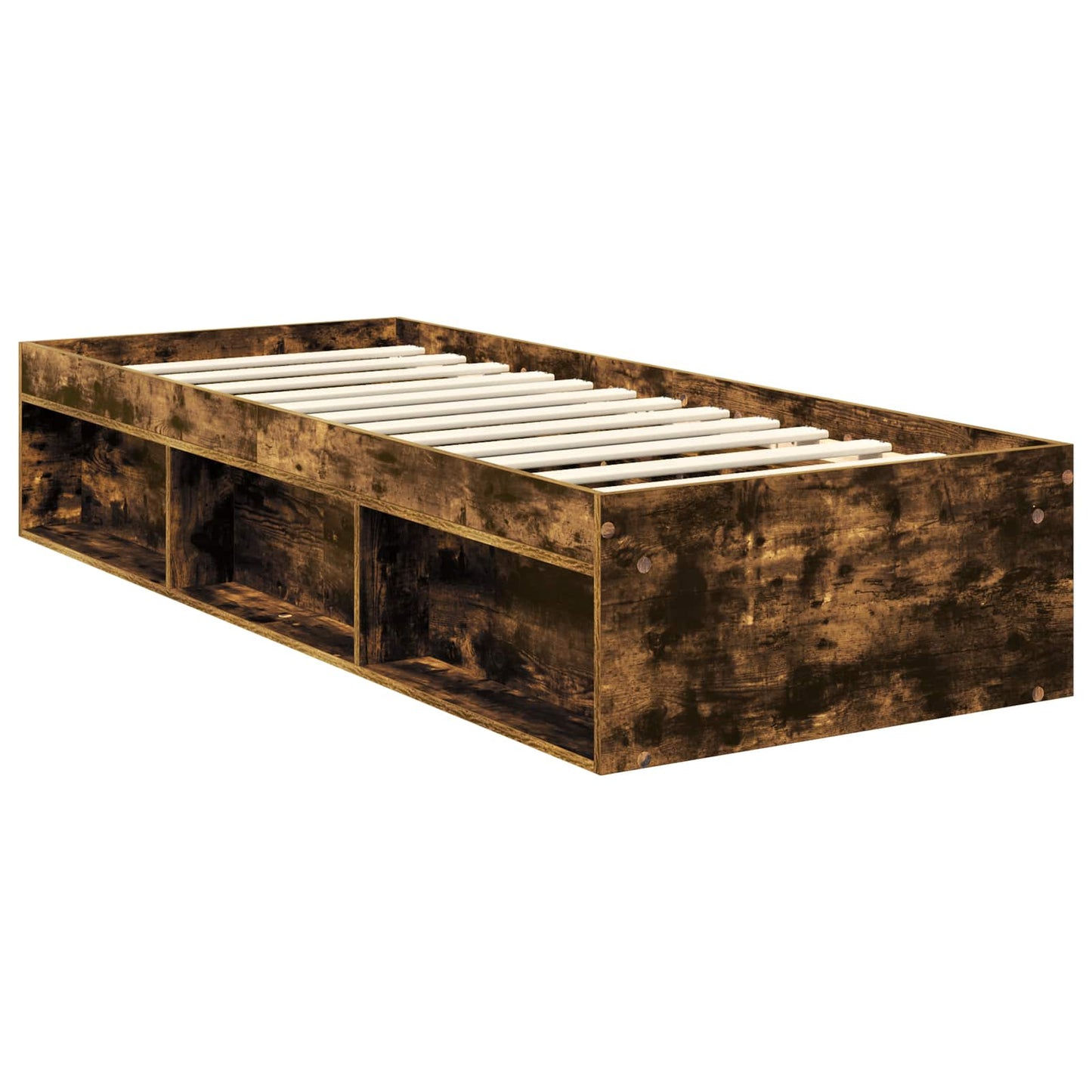 Rám Postele S Čelo Kouřový Dub 75 X 190 Cm Masivní Borové Dřevo