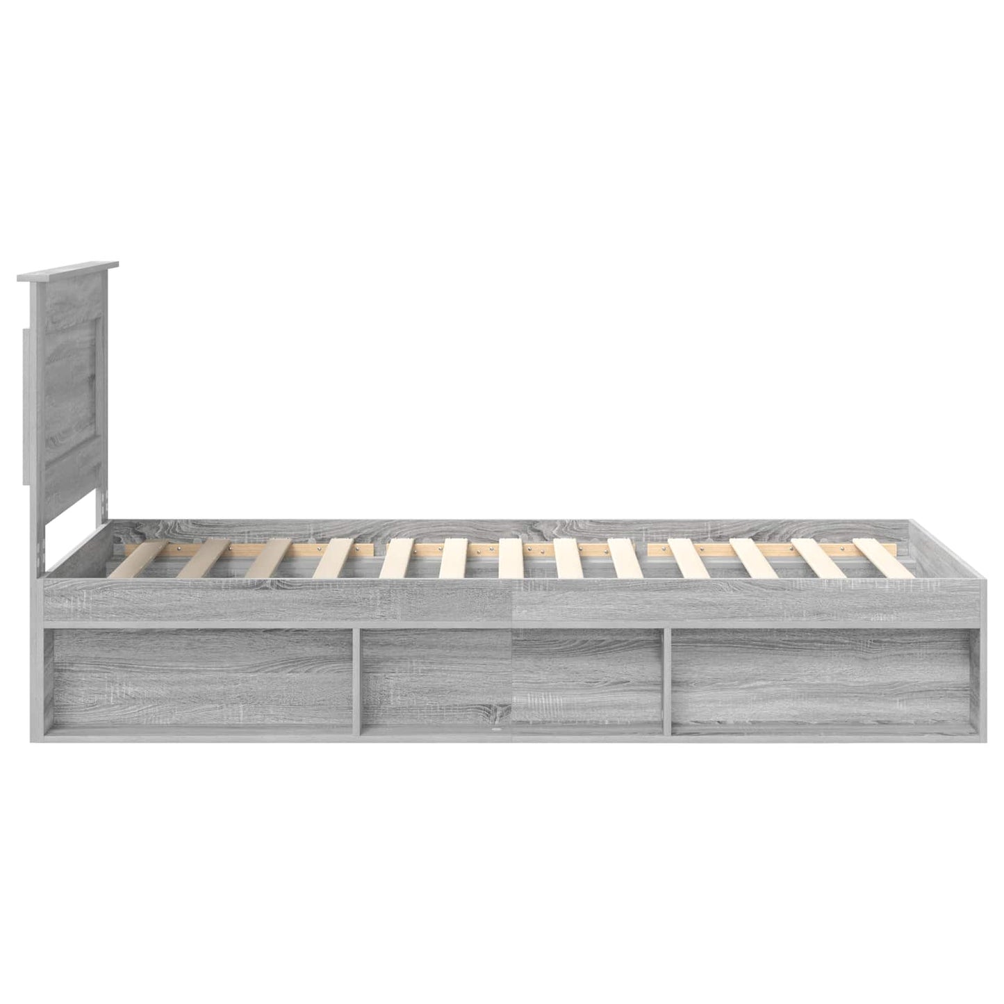 Rám Postele S Čelo Šedá Sonoma 75 X 190 Cm Masivní Borové Dřevo