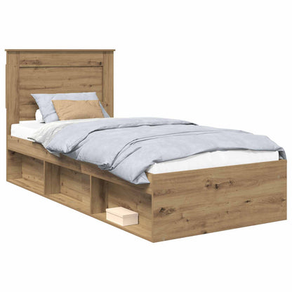 Rám Postele Umělecký Dub 75 X 190 Cm Masivní Borové Dřevo