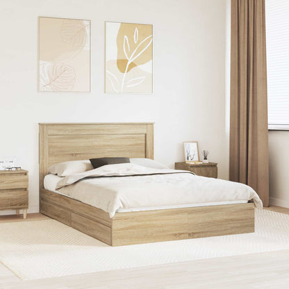 Postel S Úložným Prostorem Se Zásuvkou Sonoma Dub 160 X 200 Cm
