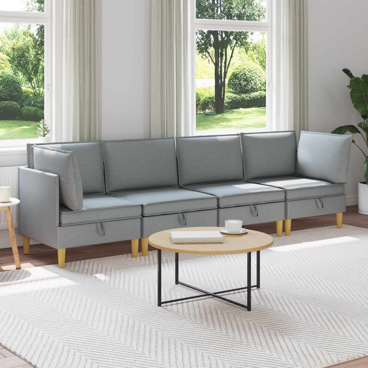 Modulární Pohovka Se Storage 4 Ks Textil
