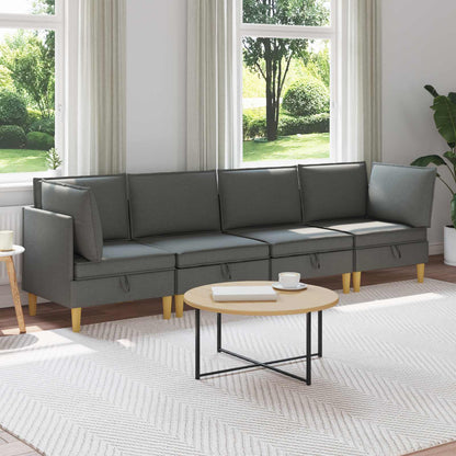 Modulární Pohovka Se Storage 4 Ks Textil