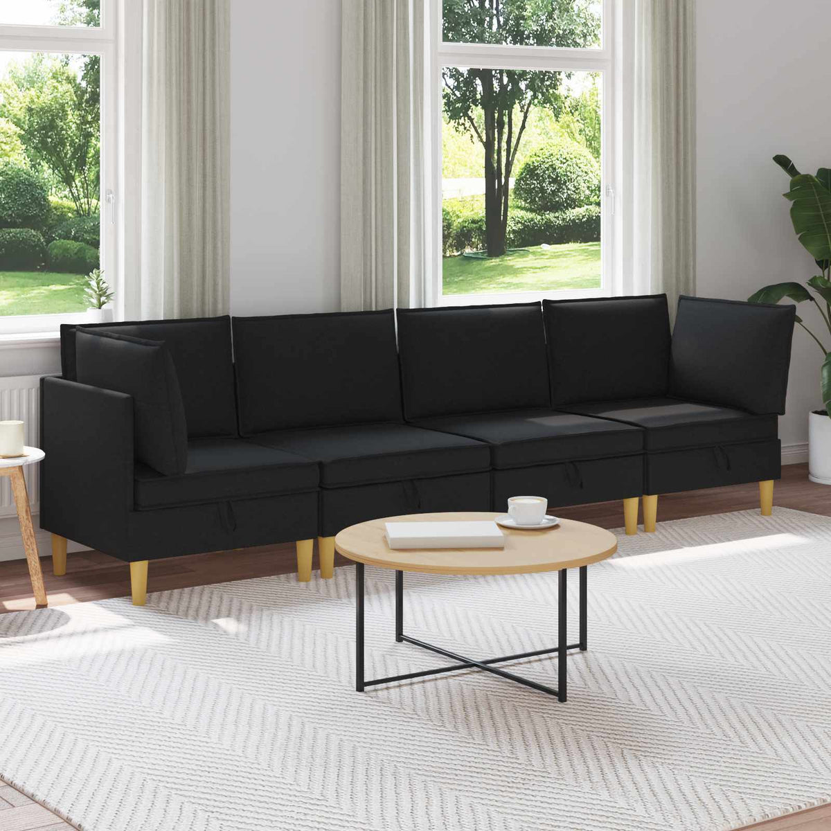 Modulární Pohovka Se Storage 4 Ks Textil