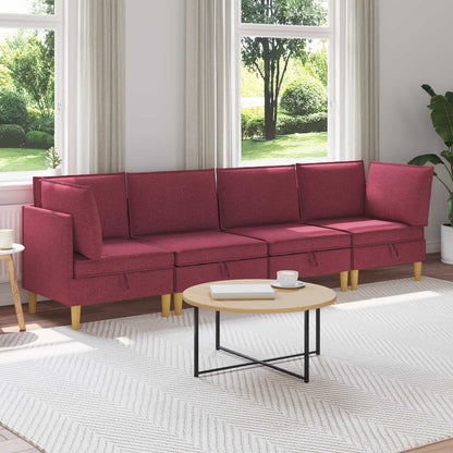 Modulární Pohovka Se Storage 4 Ks Textil