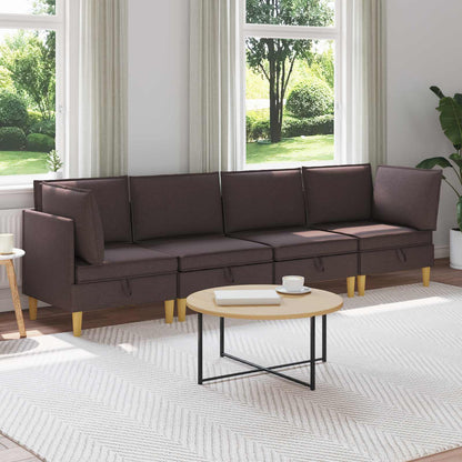 Modulární Pohovka Se Storage 4 Ks Textil