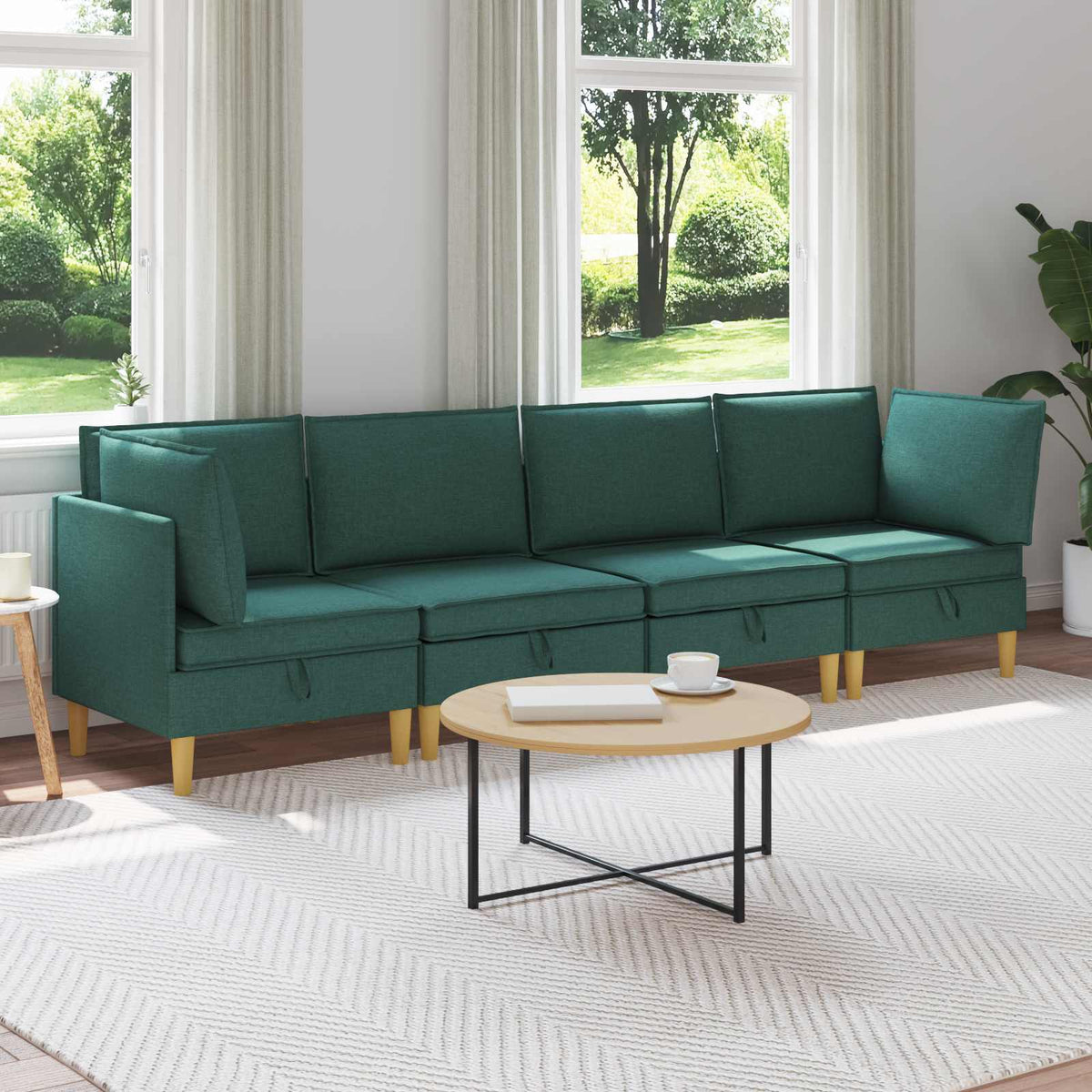 Modulární Pohovka Se Storage 4 Ks Textil
