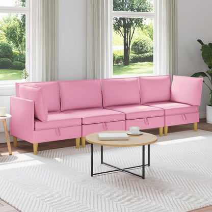 Modulární Pohovka Se Storage 4 Ks Textil