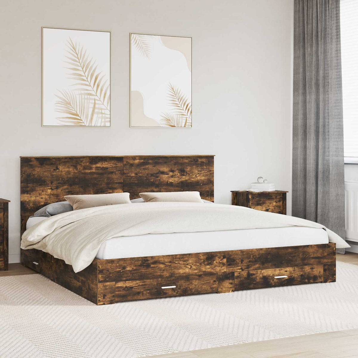 Rám Postele A Stříbrná 90 X 200 Cm Kompozitní Dřevo