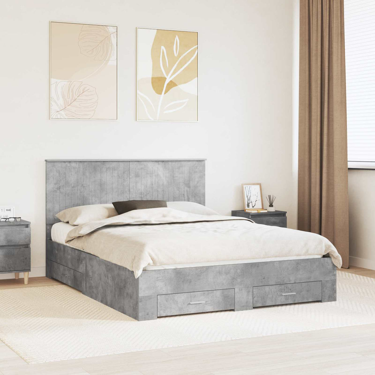 Rám Postele A Stříbrná 90 X 200 Cm Kompozitní Dřevo