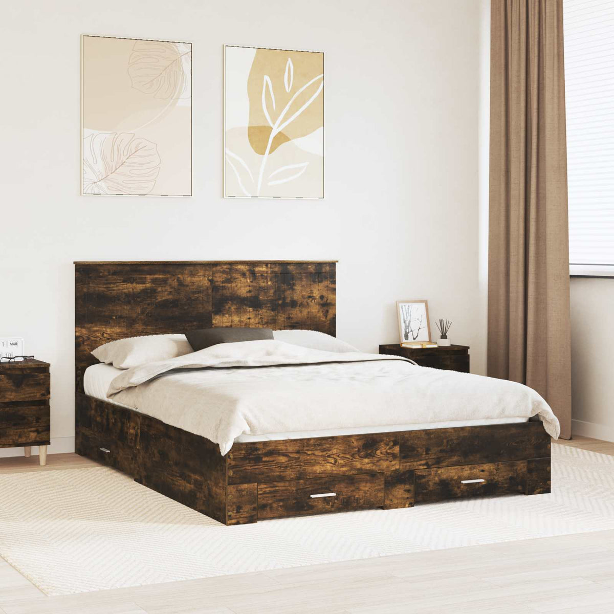 Rám Postele A Stříbrná 90 X 200 Cm Kompozitní Dřevo