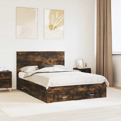 Rám Postele A Stříbrná 90 X 200 Cm Kompozitní Dřevo