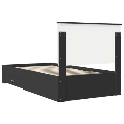 Rám Postele A Stříbrná 90 X 200 Cm Kompozitní Dřevo