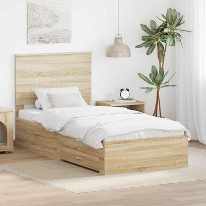 Rám Postele A Stříbrná 90 X 200 Cm Kompozitní Dřevo