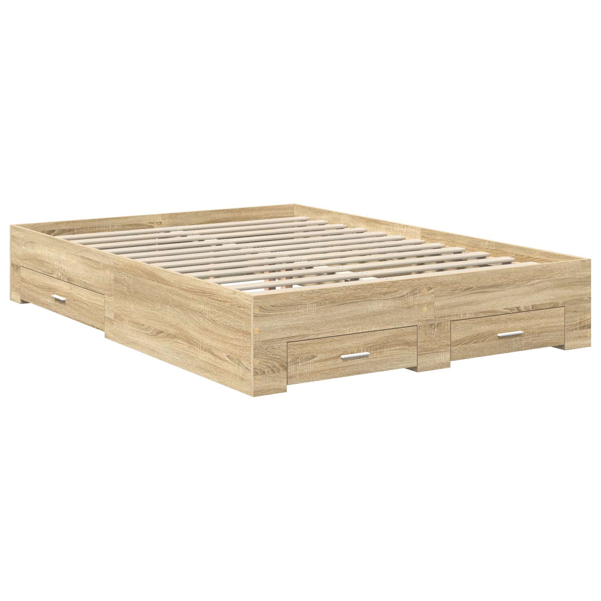 Rám Postele S Čelo Sonoma Dub 140 X 190 Cm Kompozitní Dřevo