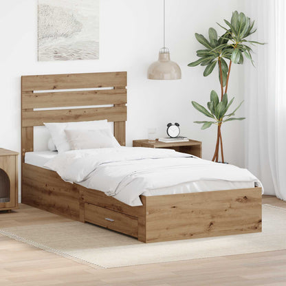 Rám Postele Se Zásuvkou Kompozitní Dřevo