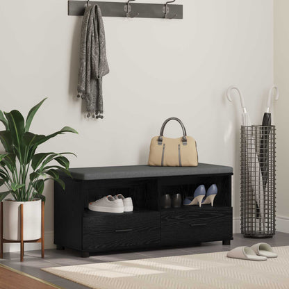 Chodbičková Lavice S Polštářem Černý Dub 100 X 38 X 46 Cm
