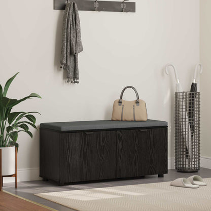 Chodbičková Lavice S Polštářem Černý Dub 100 X 38 X 46 Cm