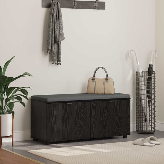 Chodbičková Lavice S Polštářem Černý Dub 100 X 38 X 46 Cm