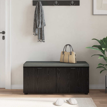 Chodbičková Lavice S Polštářem Černý Dub 100 X 38 X 46 Cm