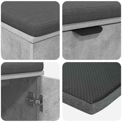Chodbičková Lavice S Polštářem Betonově Šedá 100 X 38 X 46 Cm