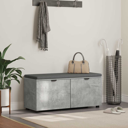 Chodbičková Lavice S Polštářem Betonově Šedá 100 X 38 X 46 Cm