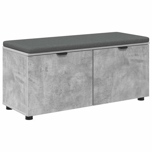 Chodbičková Lavice S Polštářem Betonově Šedá 100 X 38 X 46 Cm