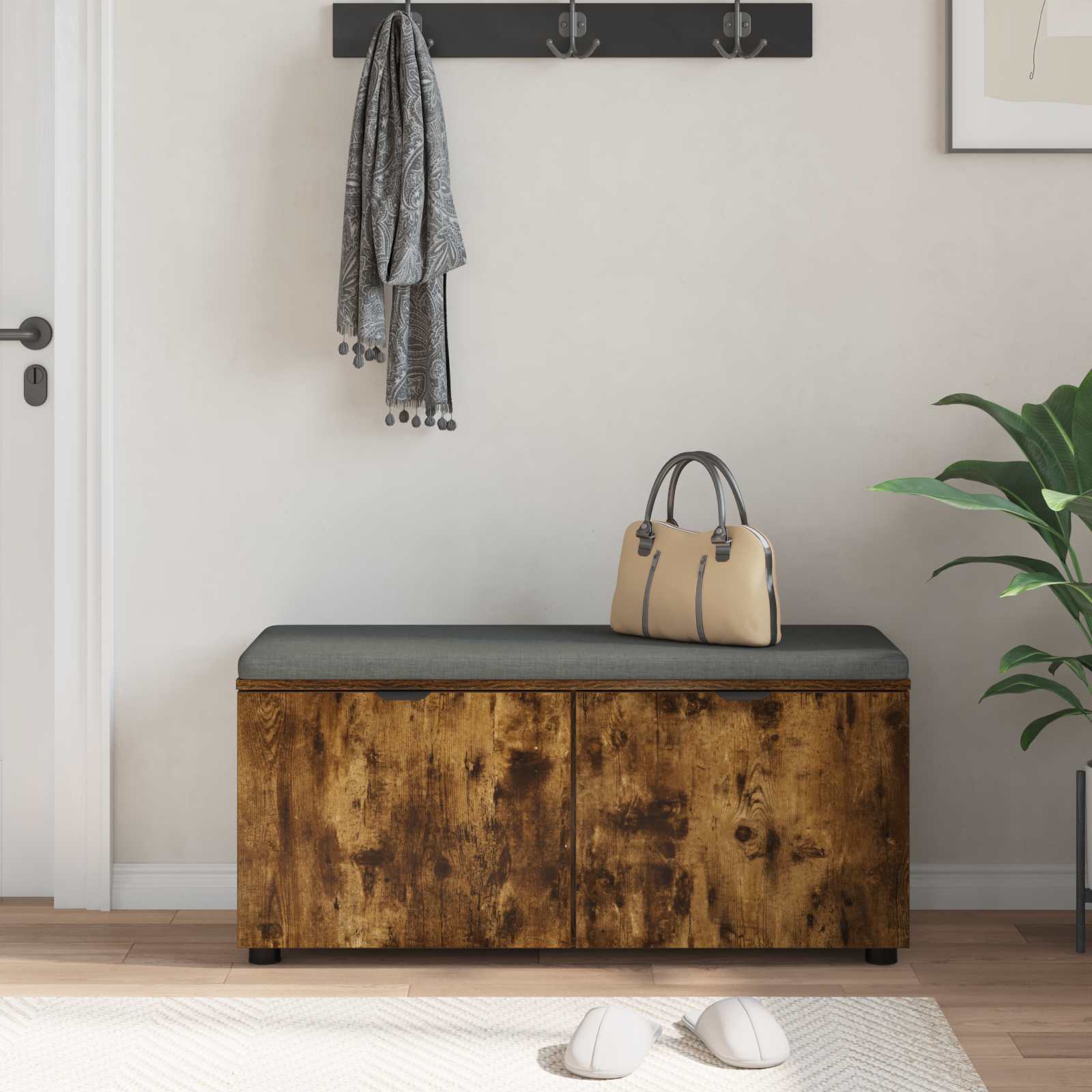 Chodbičková Lavice S Polštářem Uzený Dub 100 X 38 X 46 Cm