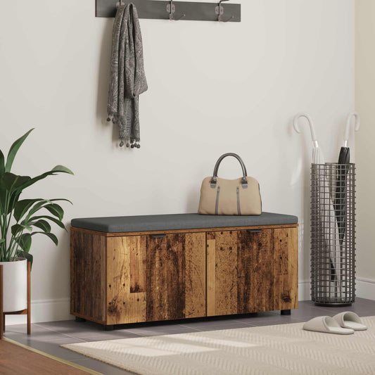 Chodbičková Lavice S Polštářem Staré Dřevo 100 X 38 X 46 Cm
