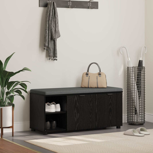 Chodbičková Lavice S Polštářem Černý Dub 100 X 38 X 46 Cm
