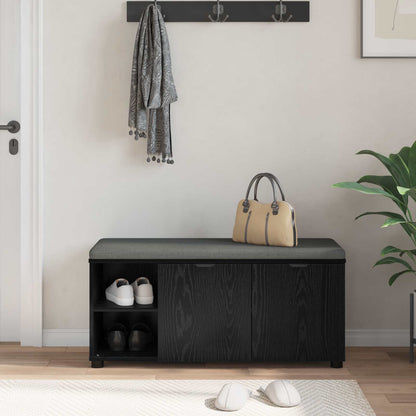 Chodbičková Lavice S Polštářem Černý Dub 100 X 38 X 46 Cm