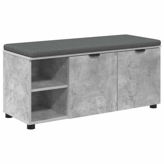 Chodbičková Lavice S Polštářem Betonově Šedá 100 X 38 X 46 Cm