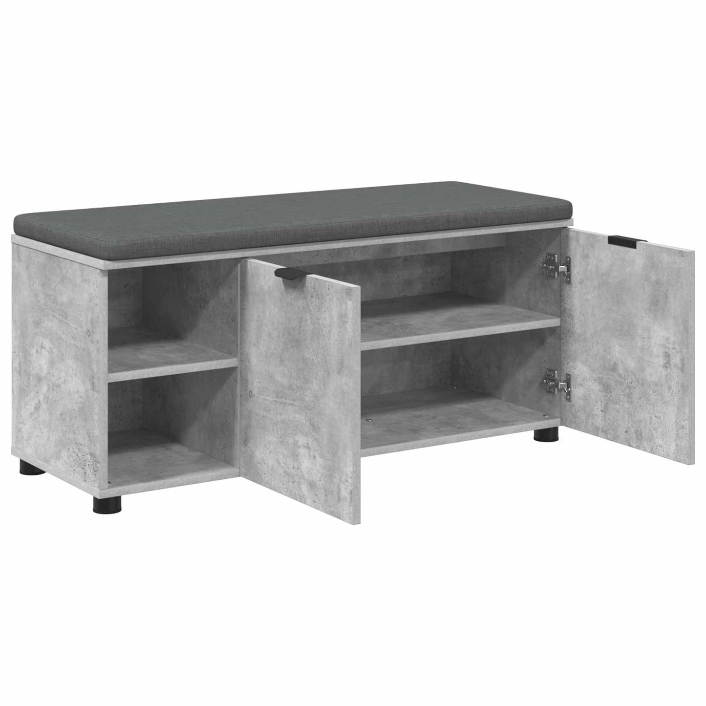 Chodbičková Lavice S Polštářem Betonově Šedá 100 X 38 X 46 Cm